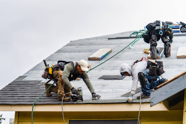 Professional Roofing technician working in Montville, NJ